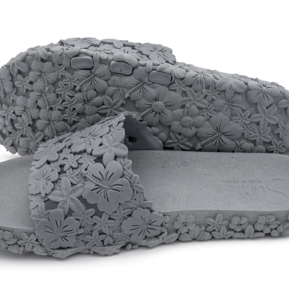 New Vegan Gray Hawaii  Slides  SZ 6.5Z M - Picture 2 of 4